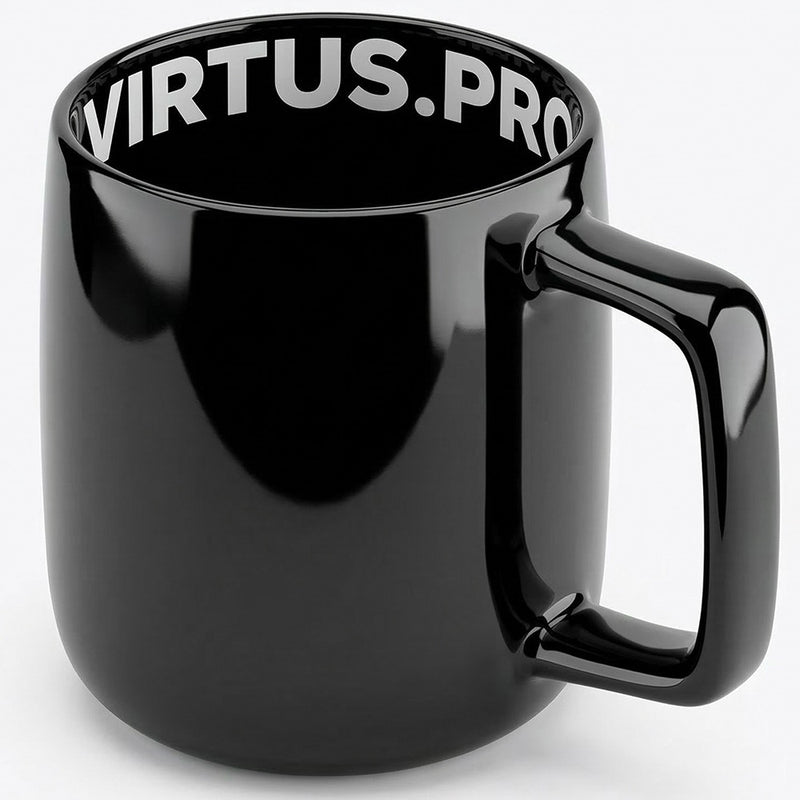 Kubek Virtus.pro – logo, czarny, 430 ml – zdjęcie 3