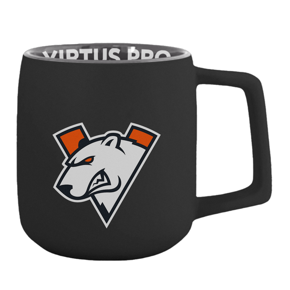 Kubek Virtus.pro – logo, szary