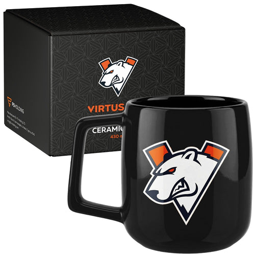 Kubek Virtus.pro – logo, czarny, 430 ml
