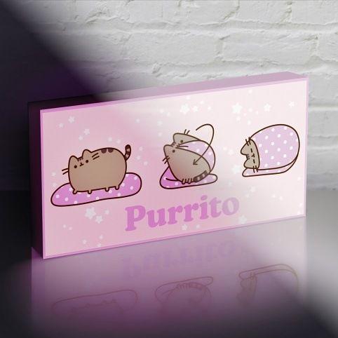 Lampka Pusheen Purrito podświetlany obraz na płótnie