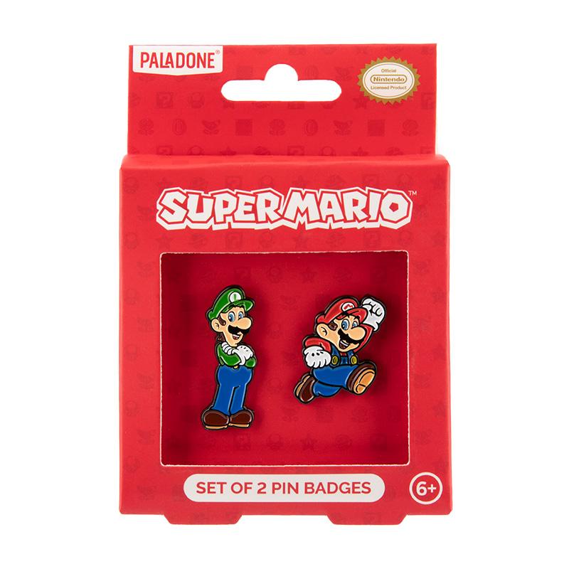 Przypinki Super Mario Mario i Luigi zestaw 2 szt