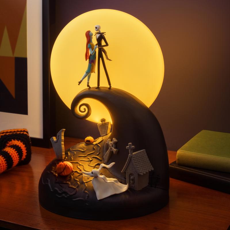 Lampka Diorama Miasteczko Halloween Jack Skellington i Sally