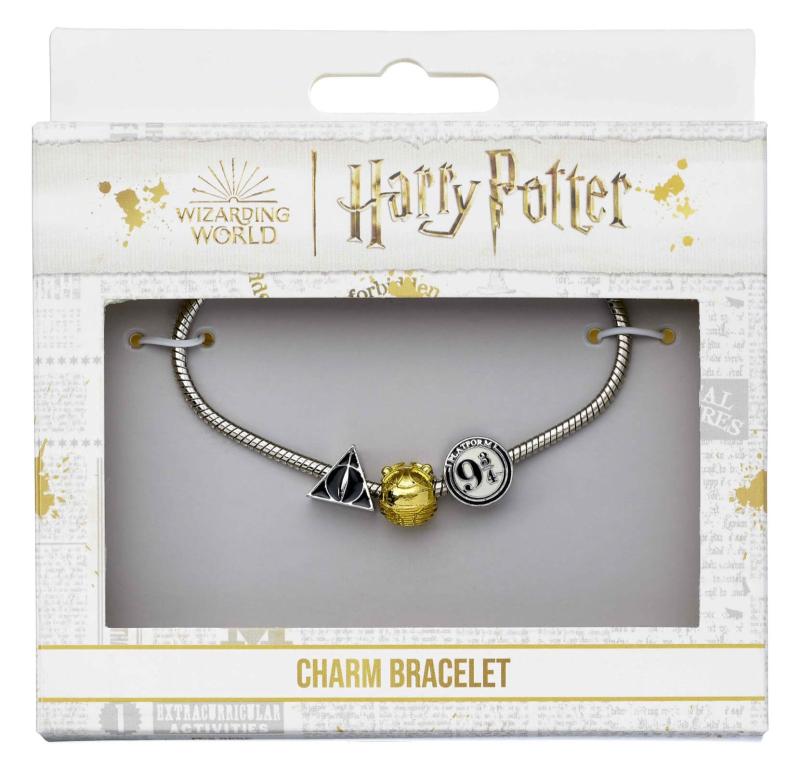 Bransoletka Posrebrzana Harry Potter Insygnia Śmierci Złoty Znicz Peron 9 3/4