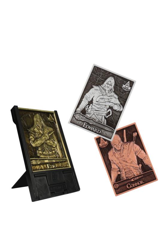 Stojak na telefon i metalowe płytki Assassin's Creed Digiplates