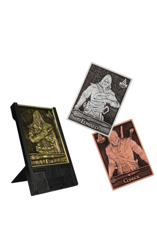 Stojak na telefon i metalowe płytki Assassin's Creed Digiplates