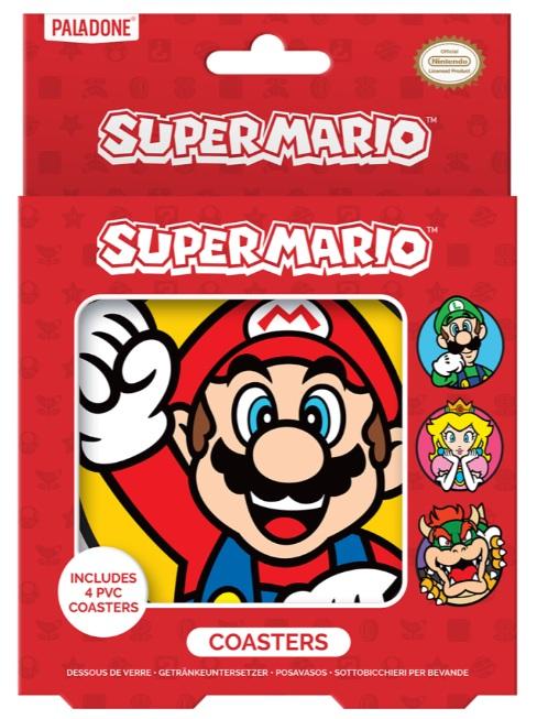 Podstawki pod kubek Super Mario Zestaw 4 sztuki