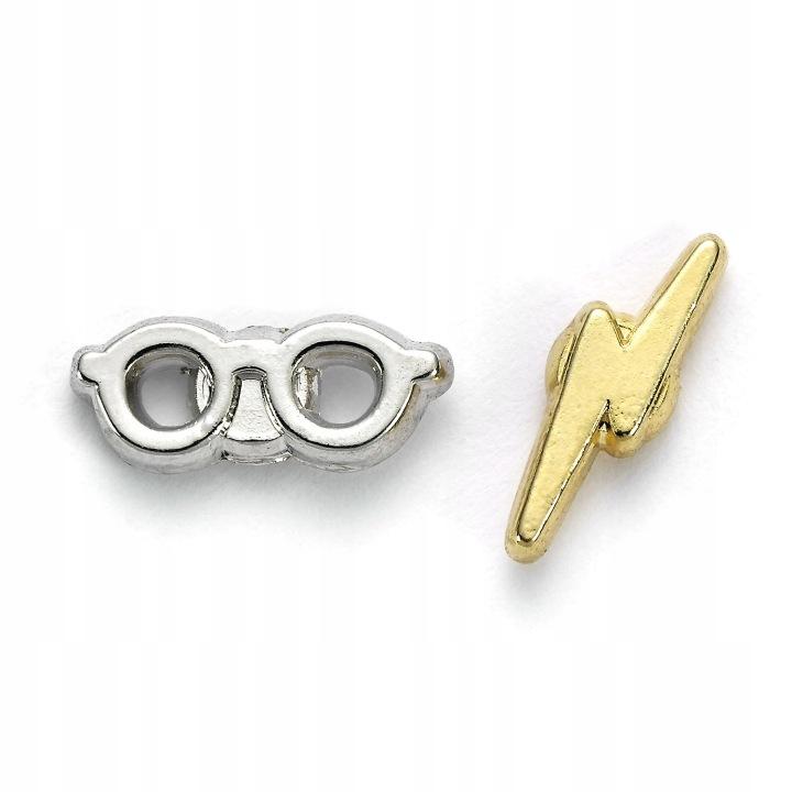 Zestaw kolczyków Harry Potter Zmieniacz Czasu Czekoladowa Żaba Błyskawica i Okulary