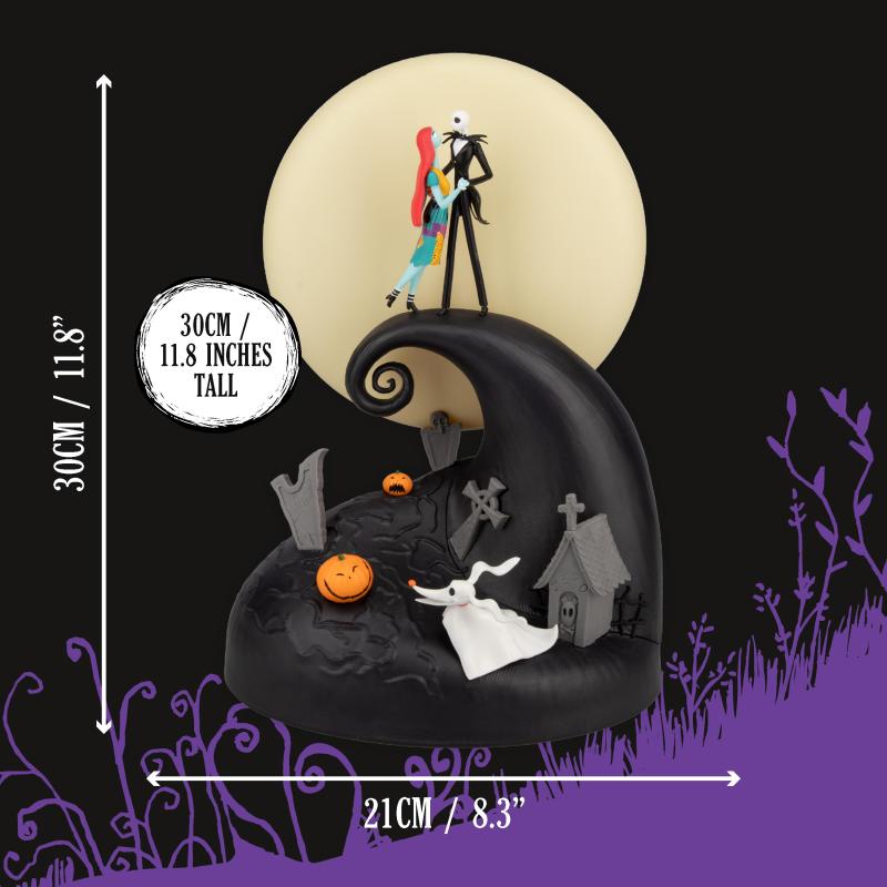 Lampka Diorama Miasteczko Halloween Jack Skellington i Sally