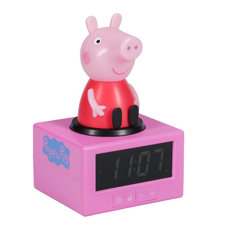 Budzik Świnka Peppa z lampką i piosenką