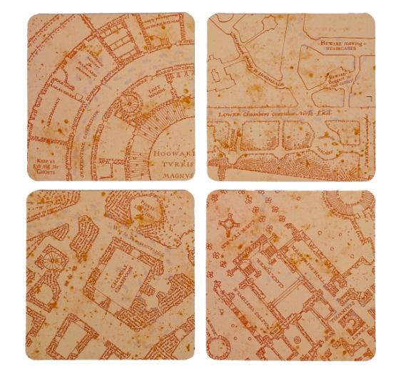 Podstawki pod kubek Harry Potter Mapa Huncwotów termoaktywne