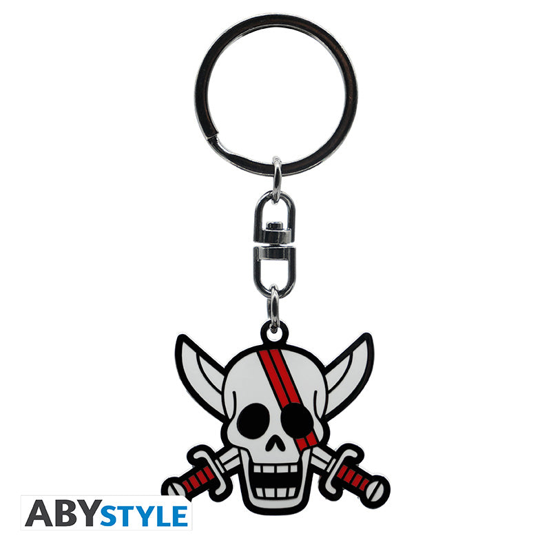 Brelok metalowy One Piece z motywem Skull Shanks — ujęcie 2