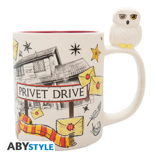 Kubek 3D Harry Potter z motywem handle Hedwig & Privet Drive