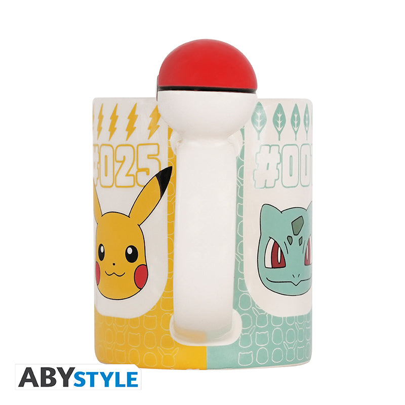 Kubek 3D Pokémon z motywem handle Pokéball — ujęcie 3