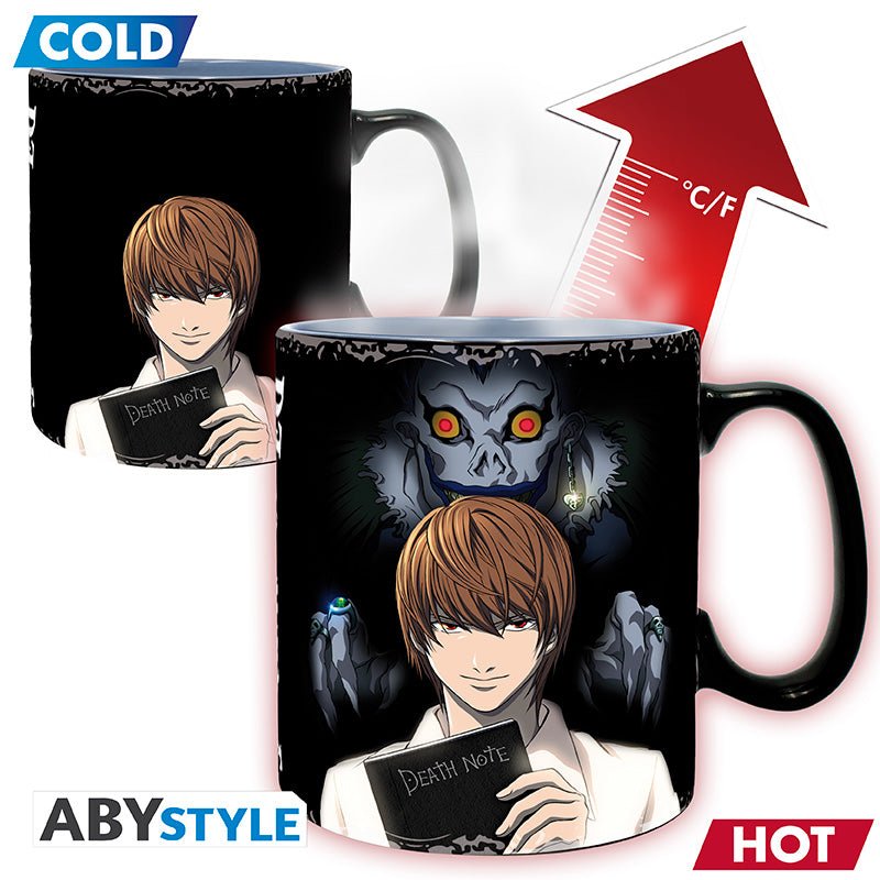 Kubek zmieniający kolor Death Note z motywem Kira & L