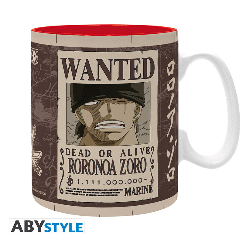 Kubek One Piece z motywem Zoro Wanted