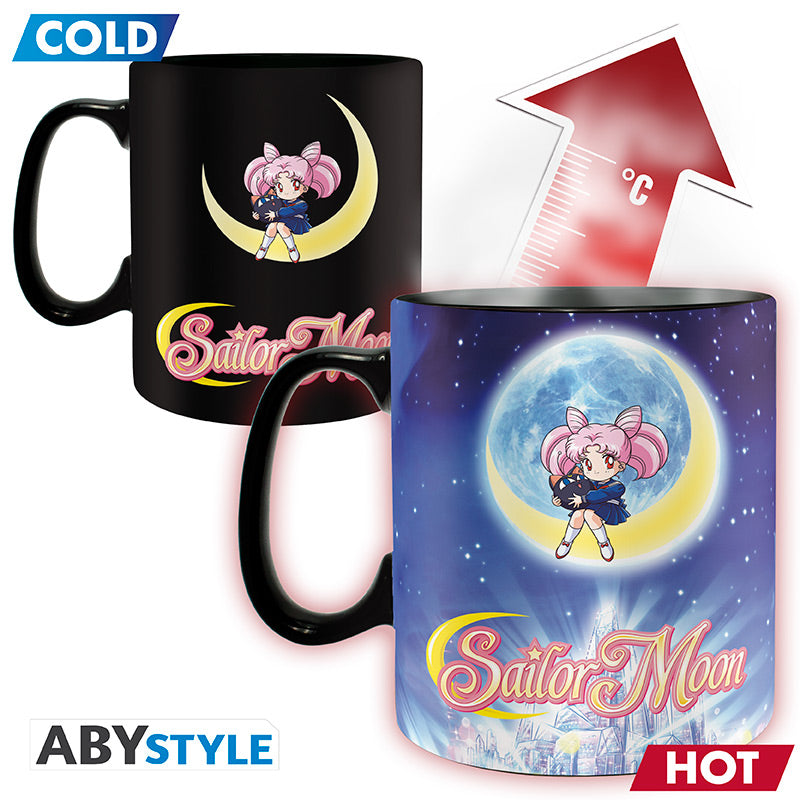 Kubek zmieniający kolor Sailor Moon z motywem Sailor & Chibi — ujęcie 2
