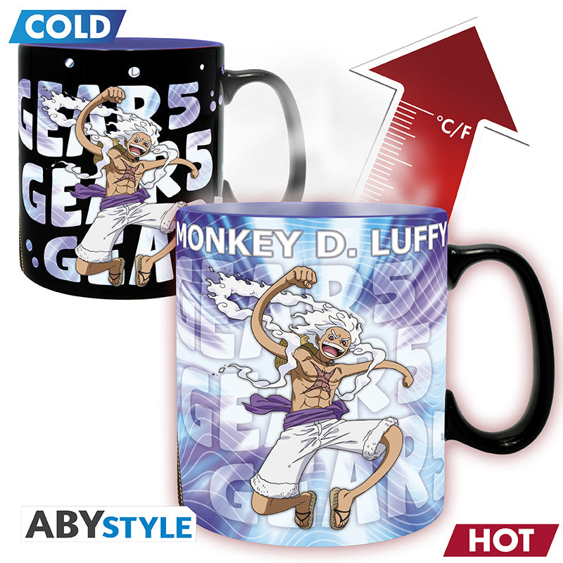 Kubek zmieniający kolor One Piece z motywem Gear 5th