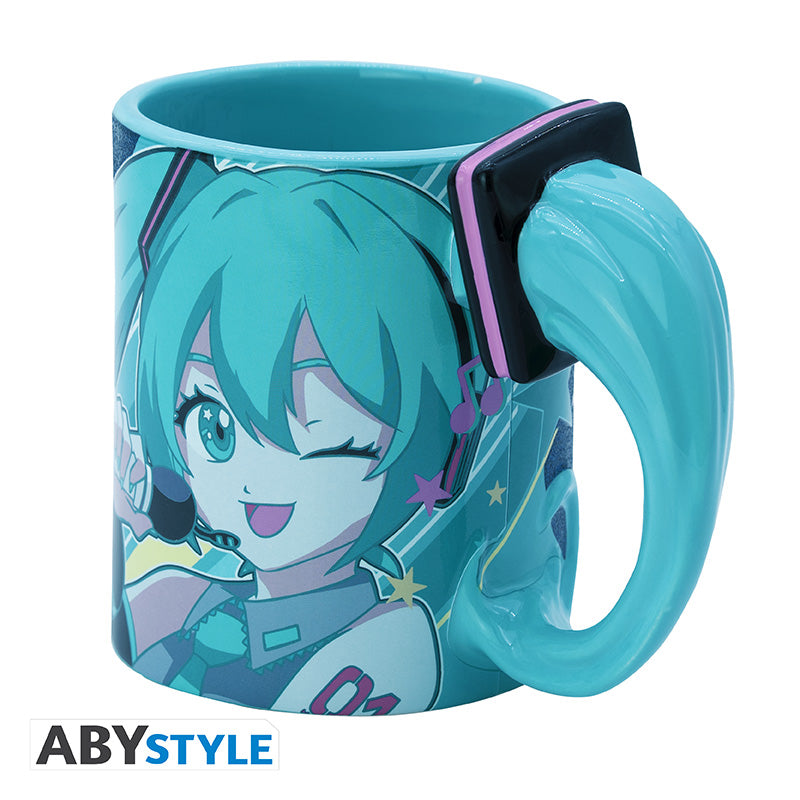 Kubek 3D Hatsune Miku z motywem handle Miku — ujęcie 2