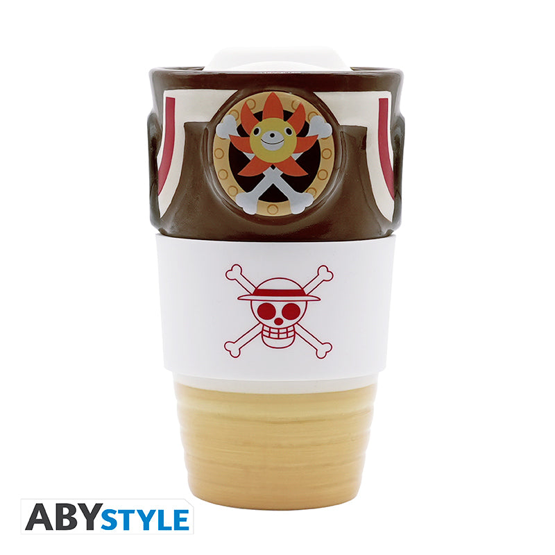 Kubek termiczny 3D One Piece z motywem Thousand Sunny — ujęcie 3