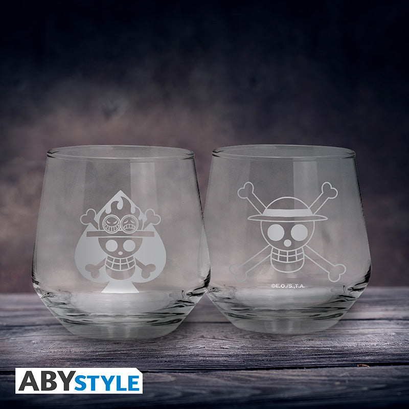 Zestaw 2 szklanek One Piece z motywem Luffy & Ace — ujęcie 4