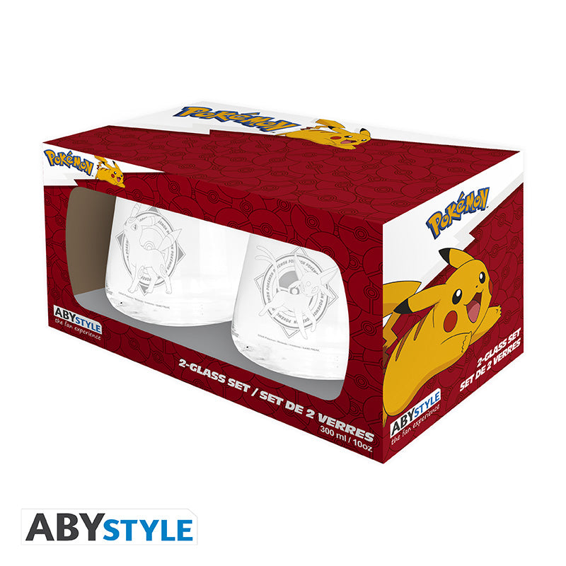 Zestaw 2 szklanek Pokémon z motywem Espeon & Umbreon