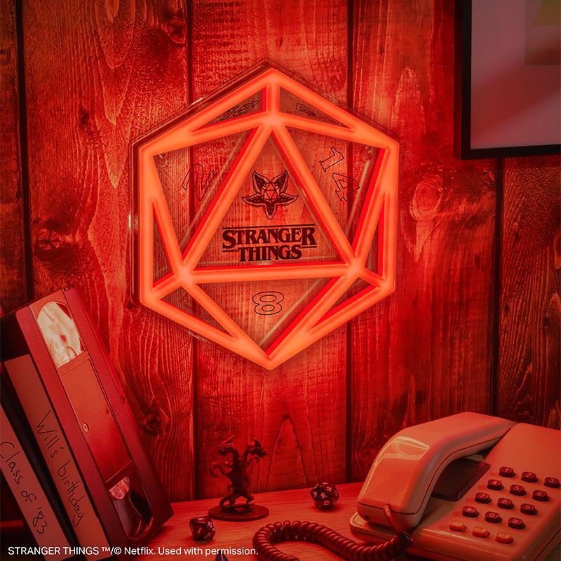 Lampka Neonowa Stranger Things Kostka D20