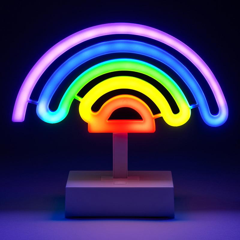 Lampka Neonowa LED Tęcza Stojąca
