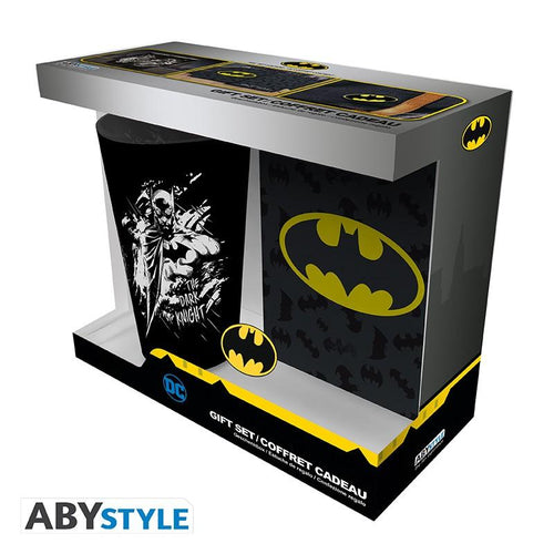 Zestaw prezentowy DC Comics Batman szkło przypinka notes