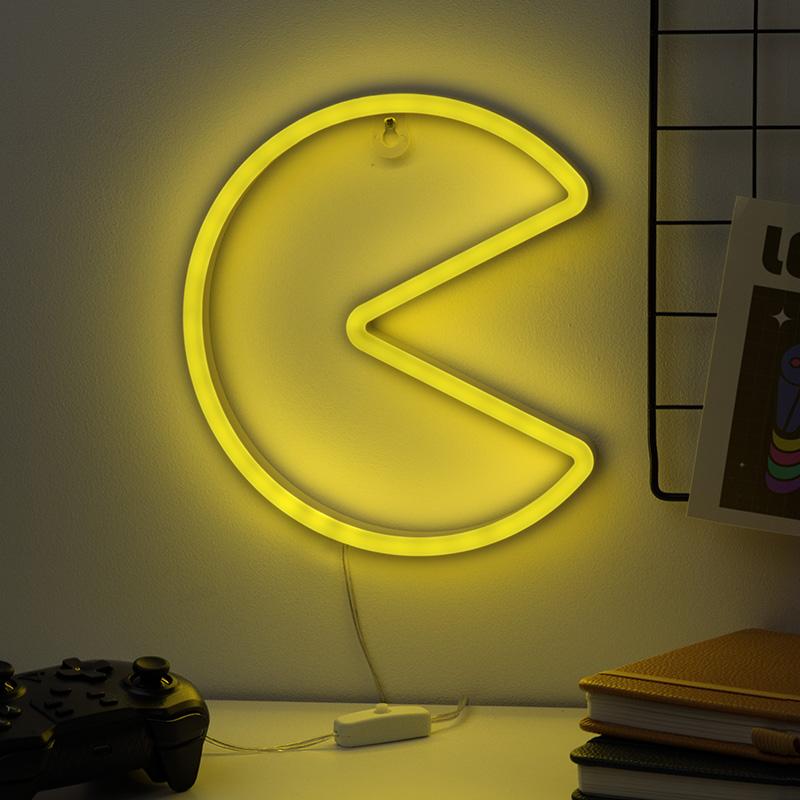 Lampka Neonowa Pac-Man Ścienna