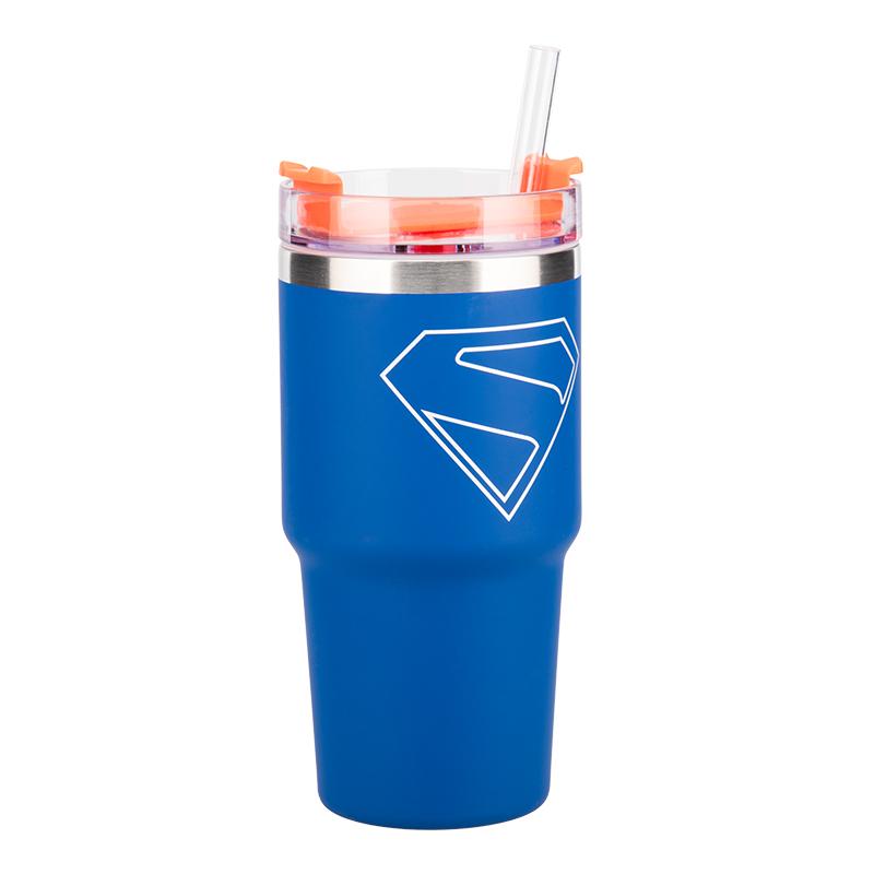 Kubek termiczny DC Comics Superman z pokrywką i słomką