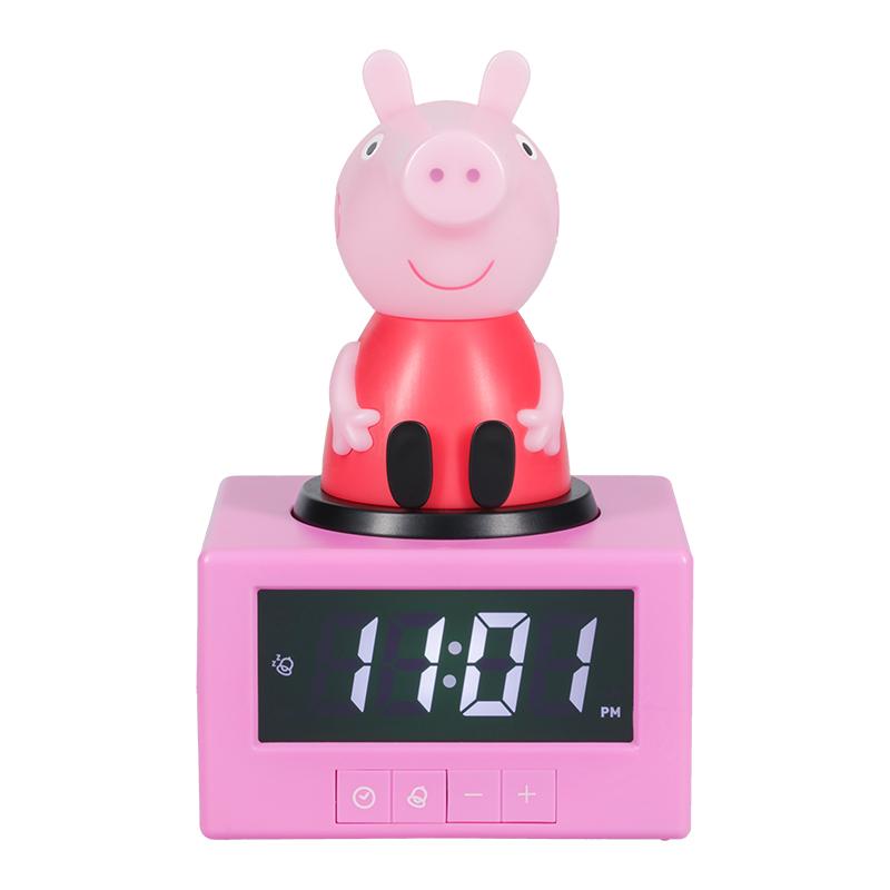 Budzik Świnka Peppa z lampką i piosenką