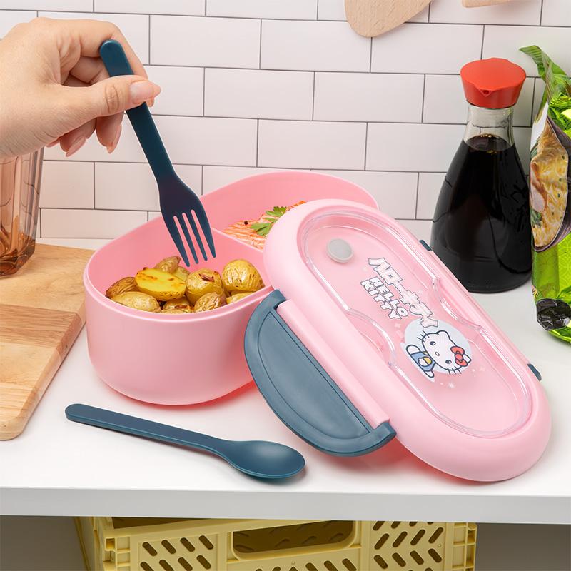 Pudełko na lunch Hello Kitty z sztućcami