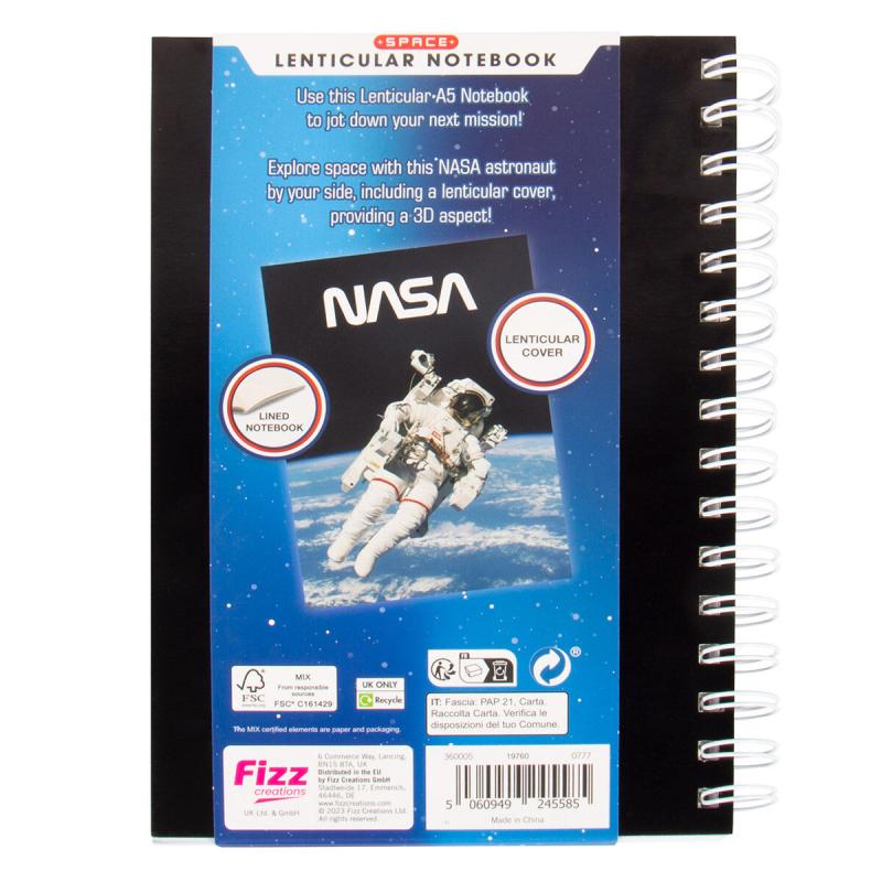 Notatnik 3D NASA A5 soczewkowa okładka
