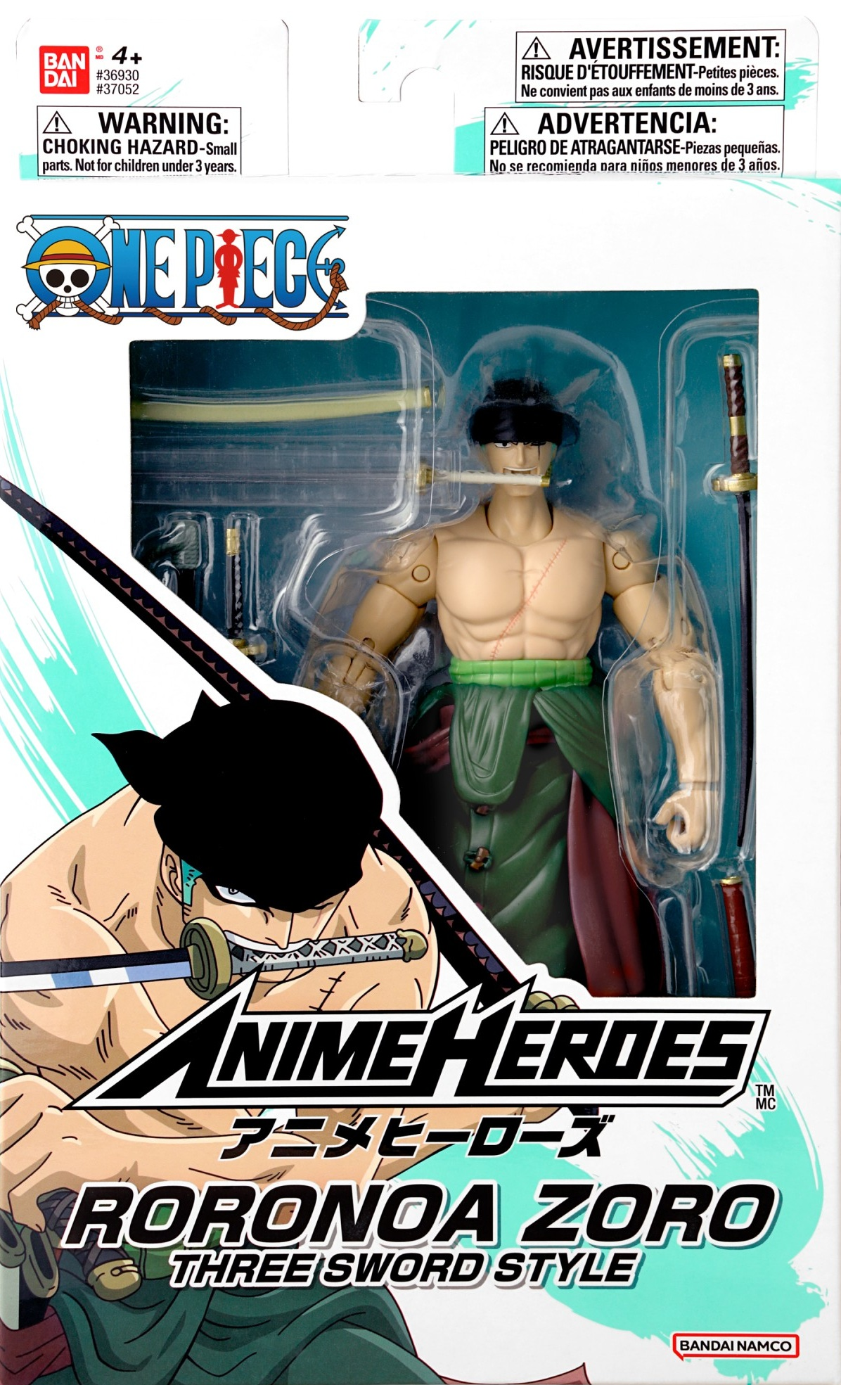 Figurka akcji One Piece Anime Heroes – Roronoa Zoro (Three Sword Style)