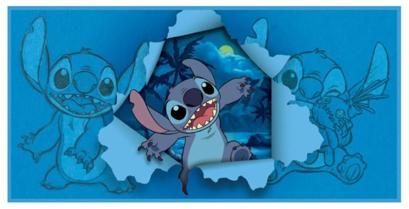 Lampka Disney Lilo i Stitch Stitch podświetlany obraz na płótnie