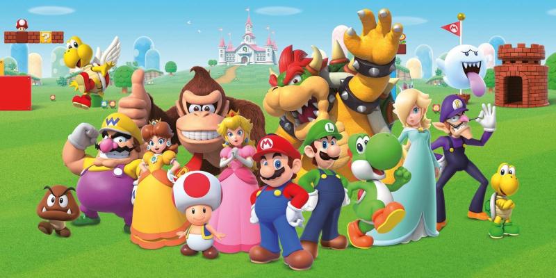 Lampka Super Mario Podświetlany Obraz na Płótnie Postacie