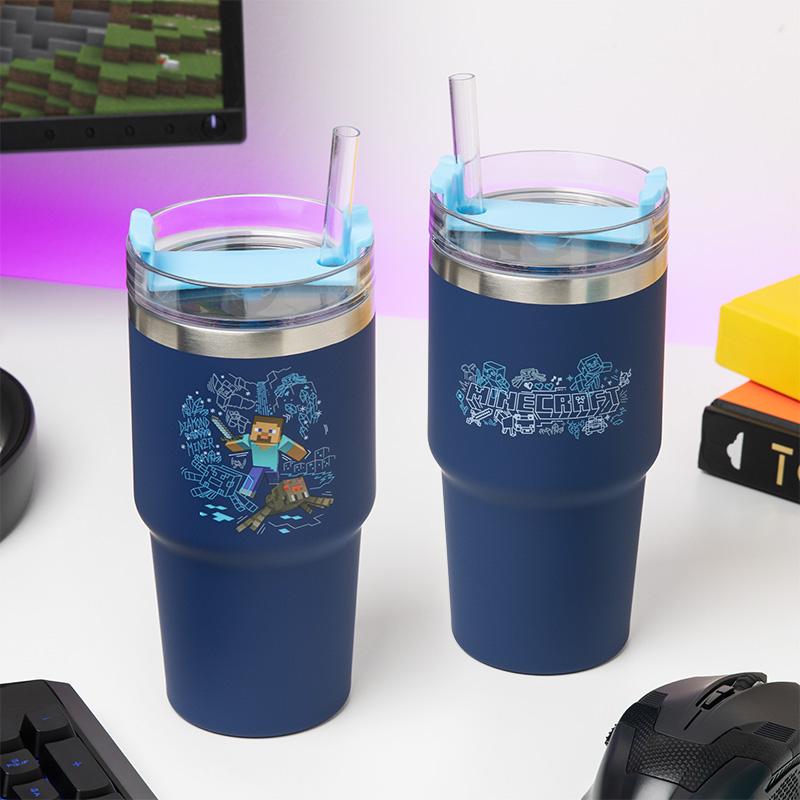 Kubek termiczny Minecraft podróżny ze słomką