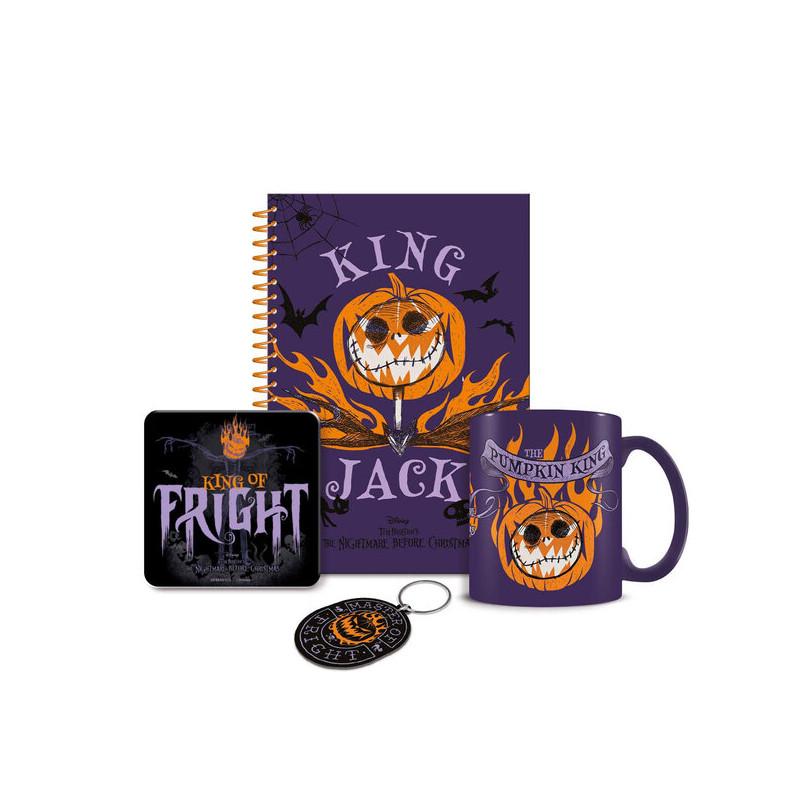 Zestaw prezentowy Miasteczko Halloween kubek podkładka brelok notatnik