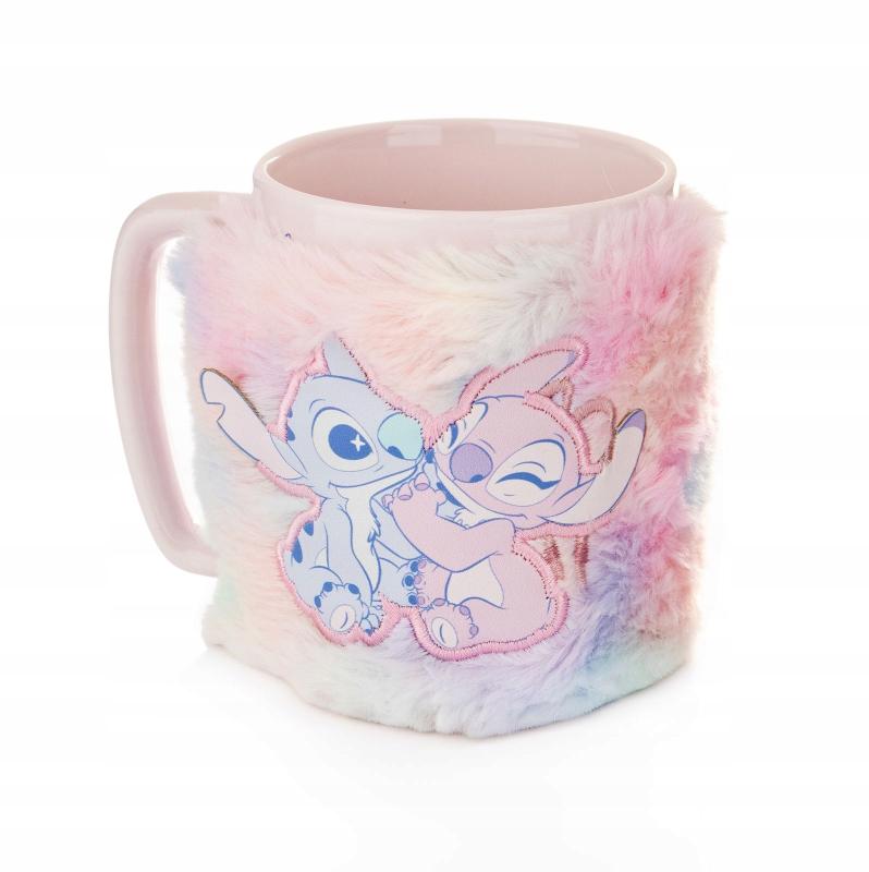 Kubek Lilo i Stitch Stitch i Andzia z futerkiem