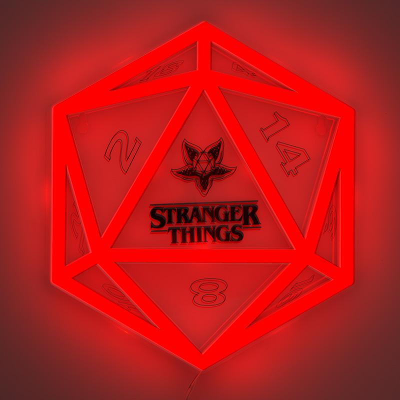 Lampka Neonowa Stranger Things Kostka D20