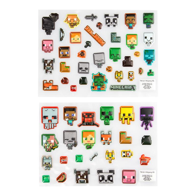 Naklejki Puffy Gadget Minecraft 60 sztuk — фото 2