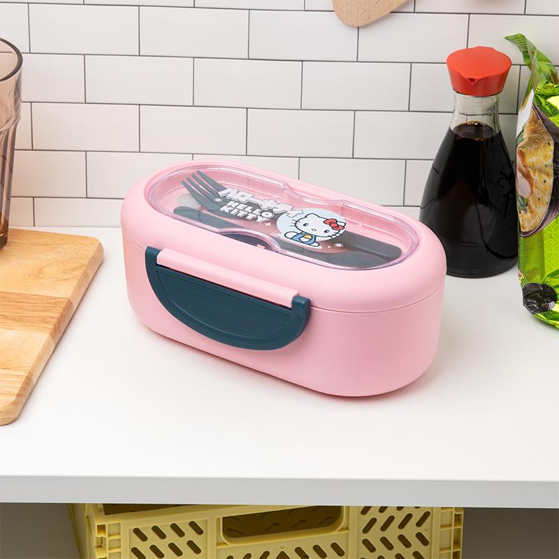 Pudełko na lunch Hello Kitty z sztućcami