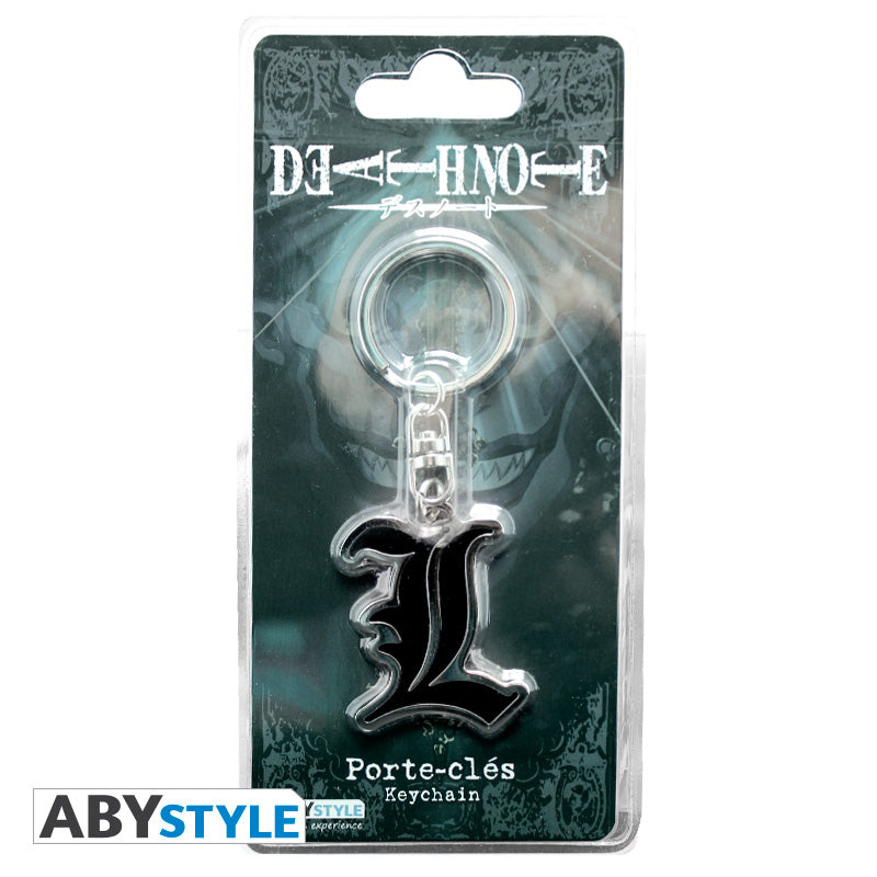 Brelok metalowy Death Note z motywem L Symbol — ujęcie 4