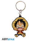 Brelok 3D One Piece z motywem Luffy w wersji chibi, ujęcie 3