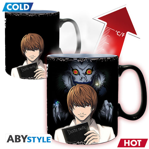 Kubek zmieniający kolor Death Note z motywem Kira & L