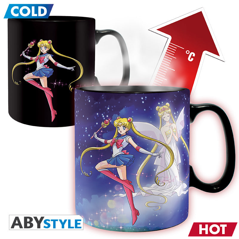 Kubek zmieniający kolor Sailor Moon z motywem Sailor & Chibi