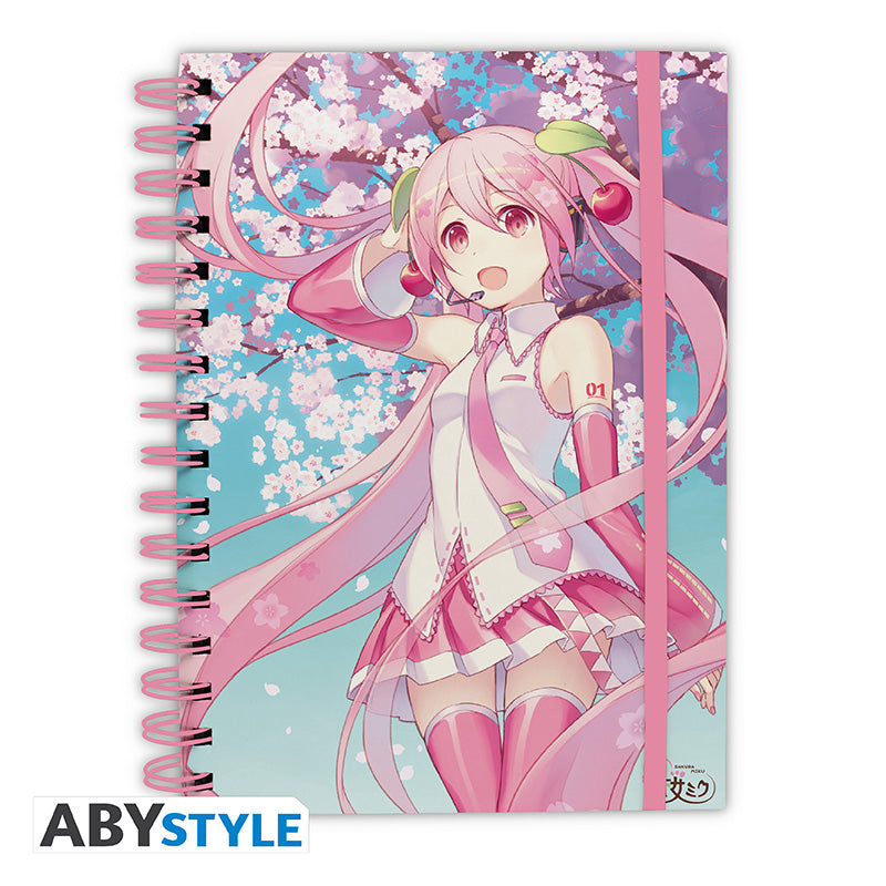 Notes A5 Hatsune Miku z motywem A5 Spiral Cherry Blossom