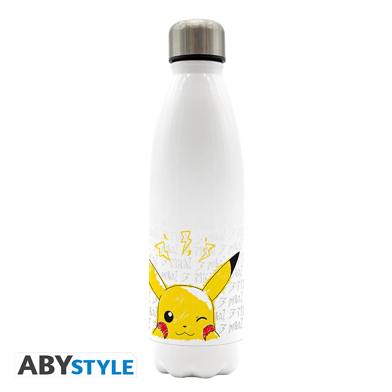Butelka metalowa Pokémon z motywem Pikachu Scribble