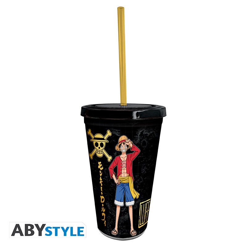 Kubek termiczny ze słomką One Piece z motywem Luffy & Zoro