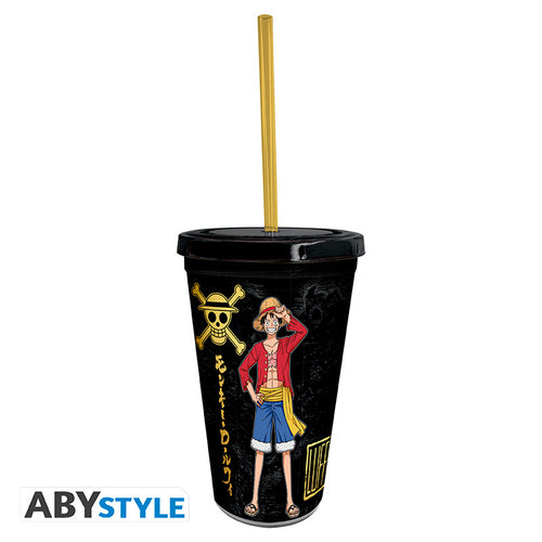 Kubek termiczny ze słomką One Piece z motywem Luffy & Zoro